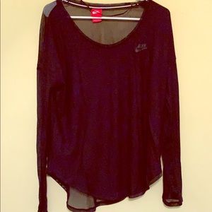 Black Nike top with mesh back